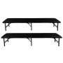 Стіл садовий розкладний 180см + 2 лавки Gardlov - чорний