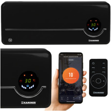 Електричний настінний обігрівач з WiFi + пультом Airo Kaminer 26388 чорний (Польща)