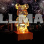 Нічник 3D Ведмедик Феєрверк на підставці BearBrick